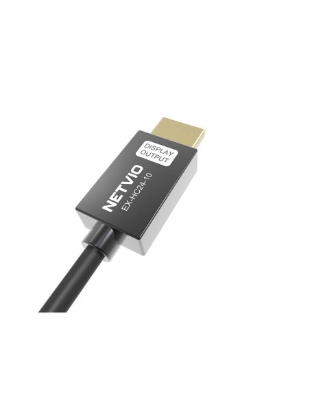 Cavo HDMI ottico attivo con connettore HDMI fisso. 18 Gbps, fino a 4K60 HDR, supporto ARC e CEC