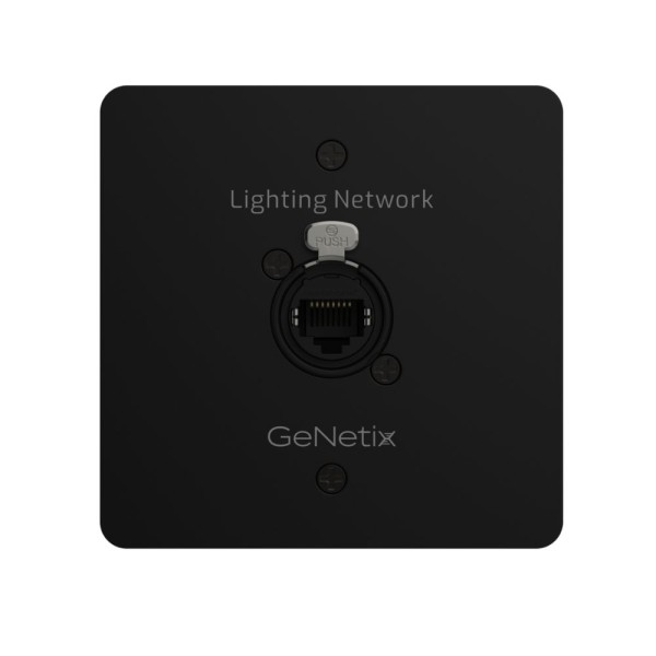 GeNetix Network Passthrough pannello wall singola porta, connettore RJ45 CAT6A, EU Single Gang