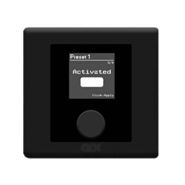 Pannello di controllo wallmount programmabile per Neutrino. Display Oled 1.5” ed Encoder Rotativo