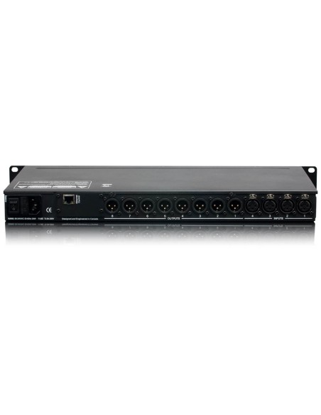 Processore DSP 4 In / 8 Out. Processamento 40 bit floating point, 96kHz, EQ grafico/parametrico