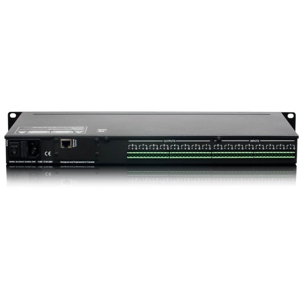 Processore DSP 8 In / 8 Out. Processamento 40 bit floating point, 96kHz, EQ grafico/parametrico