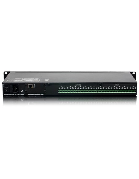 Processore DSP 8 In / 8 Out. Processamento 40 bit floating point, 96kHz, EQ grafico/parametrico