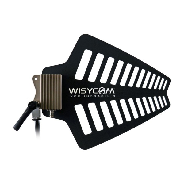 Wide-band LPDA antenna con amplificatore 250mW, 20dB RF boost, 50 ohm, connettore N femmina