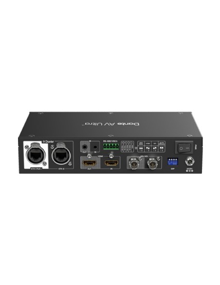 Encoder Dante AV Ultra con ingressi 12G SDI e HDMI su rete Dante con routing indipendente