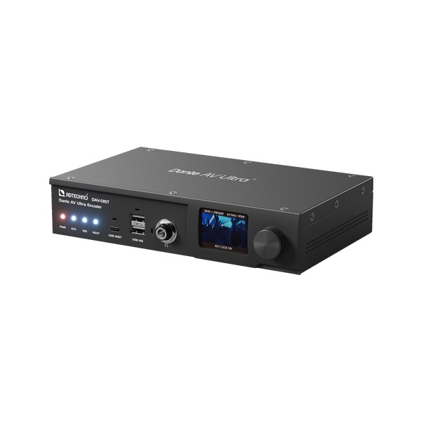 Encoder Dante AV Ultra con ingressi 12G SDI e HDMI su rete Dante con routing indipendente