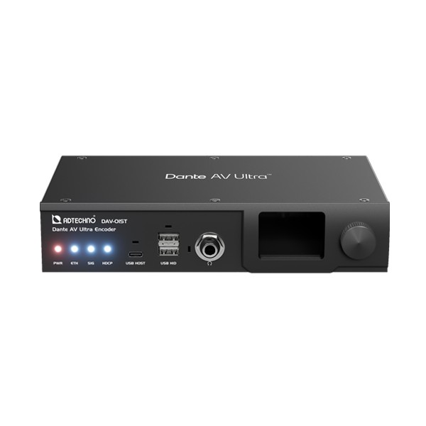 Encoder Dante AV Ultra con ingressi 12G SDI e HDMI su rete Dante con routing indipendente