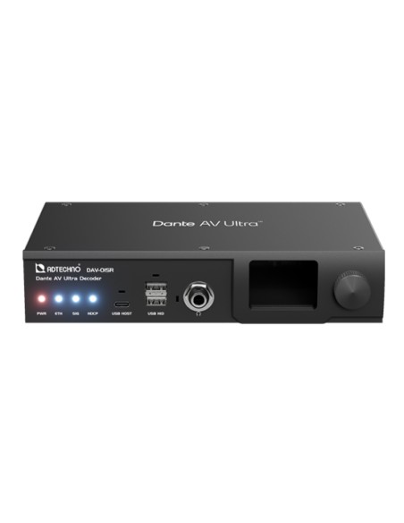 Decoder Dante AV Ultra con uscite 12G SDI e HDMI su rete Dante con routing indipendente