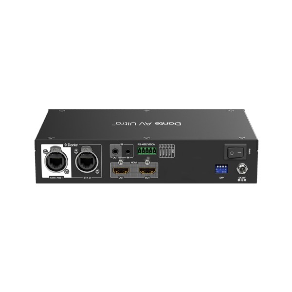 Decoder Dante AV Ultra con uscita HDMI su rete Dante con routing indipendente