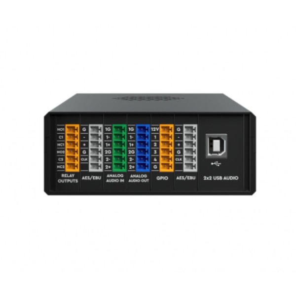 Processore audio DSP ultracompatto, 8 slot configurabili per schede I/O XC, 4x4 canali Dante