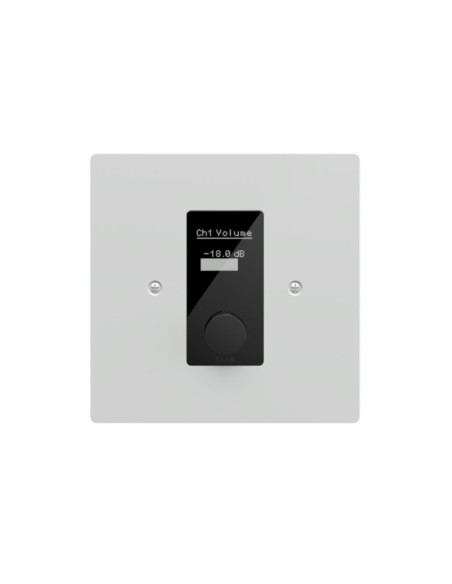 Controllo di design a parete, IP-based, encoder rotativo, display OLED, Scatola single-gang EU/UK
