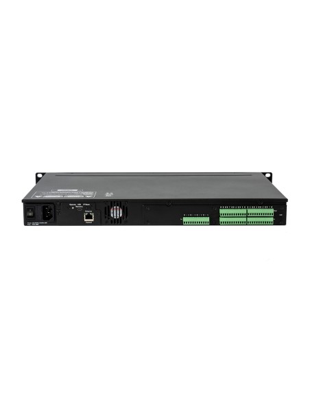 Processore audio DSP ad architettura aperta 64 bit floating point. 12 In analogici e 8 Out di linea