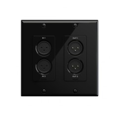 Modulo incasso a parete per conversione da audio bilanciato a rete Dante
