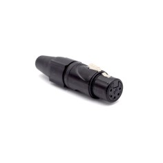 Connettore XLR 5 poli femmina volante, pressa cavo da 3 a 8 mm di diametro, PureCoreNxt
