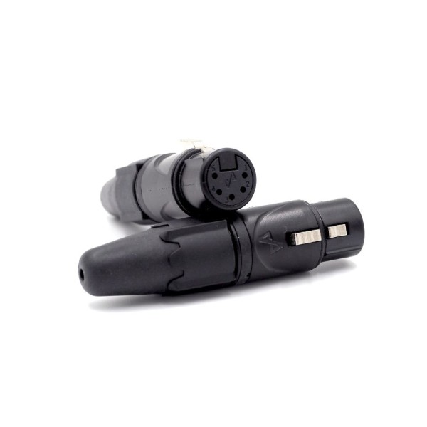 Connettore XLR 5 poli femmina volante, pressa cavo da 3 a 8 mm di diametro, PureCoreNxt