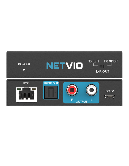 Extender 2 canali audio analogici e digitali SPDIF, su cavo CAT5e/6. Fino a 300 m