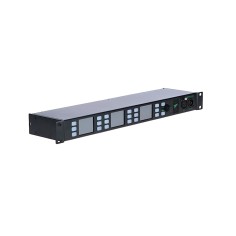 Stazioni intercom multicanale - Stazione intercom fissa 19" per rack, 1 unità, pannello 32 canali, alimentazione PoE | Audiosale