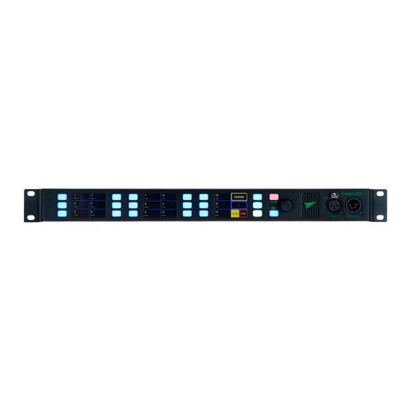 Stazioni intercom multicanale - Stazione intercom fissa 19" per rack, 1 unità, pannello 32 canali, alimentazione PoE | Audiosale