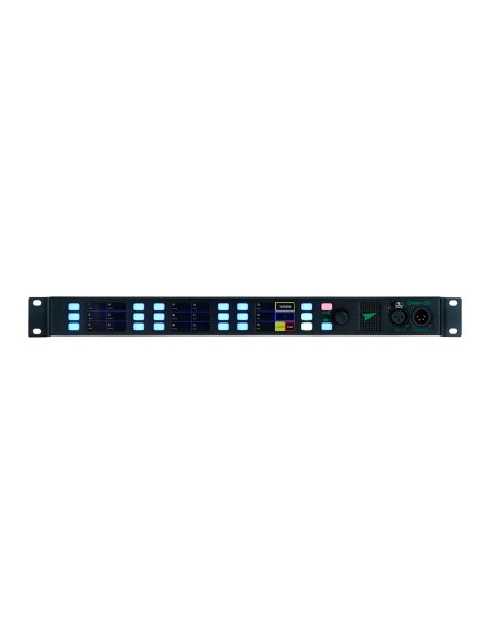 Stazioni intercom multicanale - Stazione intercom fissa 19" per rack, 1 unità, pannello 32 canali, alimentazione PoE | Audiosale