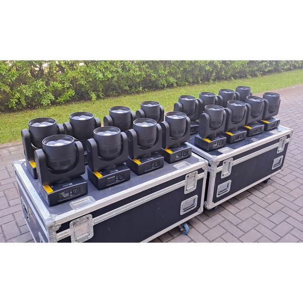 16 teste mobili Claypaky MINI-B con 2 flightcase - Usate in ottimo stato