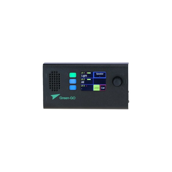 Stazioni intercom multicanale - Stazione intercom fissa a parete cue light, 32 canali, con presa cuffia, altoparlante e display