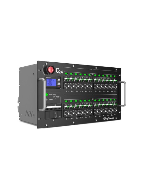 C24 Power Distribution - Quadro di alimentazione (24 x 16A) con 24 uscite Neutrik True