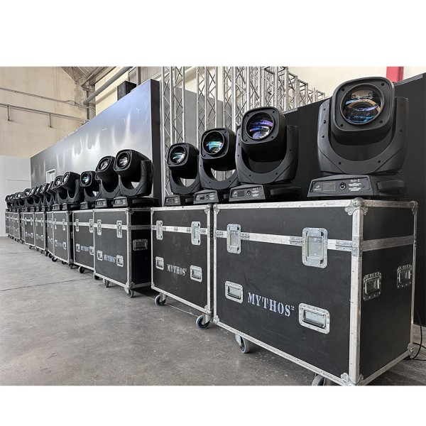 12 coppie di teste mobili Mythos 2 con flightcase - Usate in buono stato