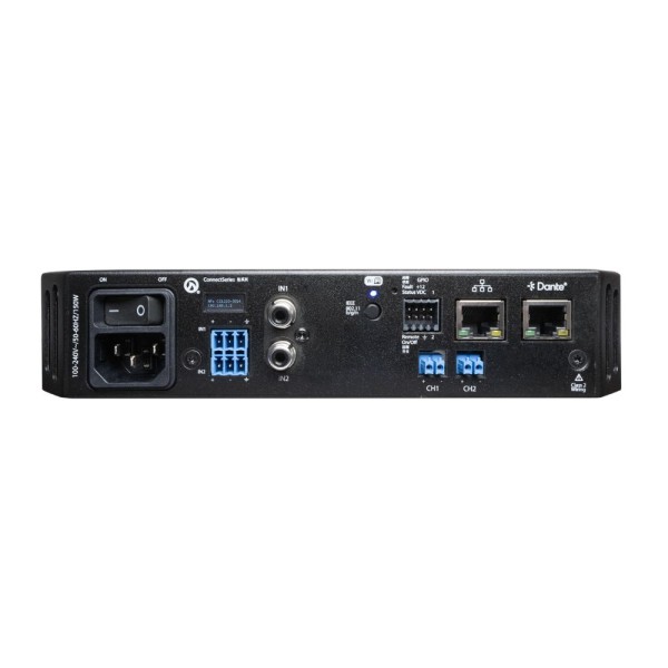Amplificatore 2 canali 120 watt per canale a 4/8 ohm - 70/100 volt, DSP integrata, IoT, WiFi, Dante