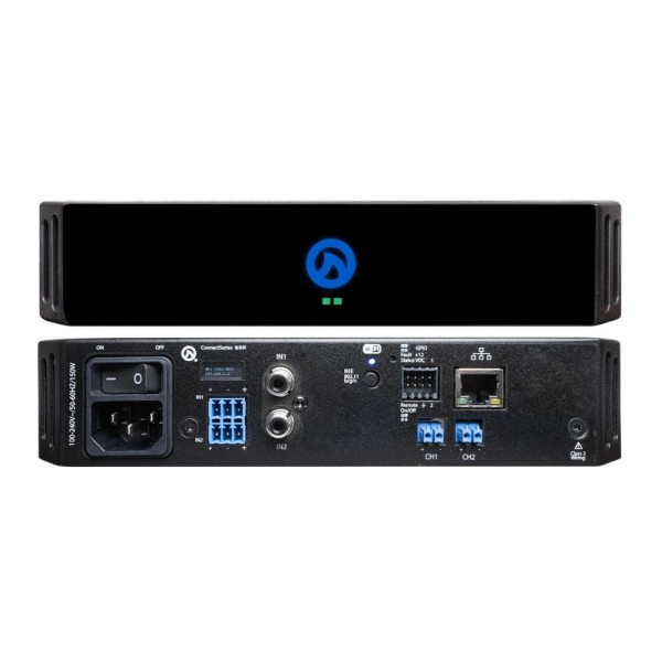 Amplificatore 2 canali 60 watt per canale a 4/8 ohm - 70/100 volt, DSP integrata, IoT, WiFi