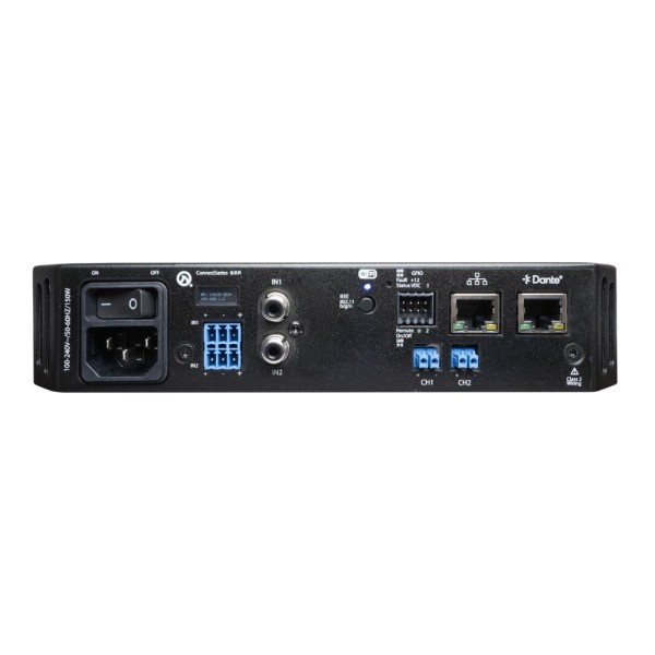 Amplificatore 2 canali 60 watt per canale a 4/8 ohm - 70/100 volt, DSP integrata, IoT, WiFi, Dante