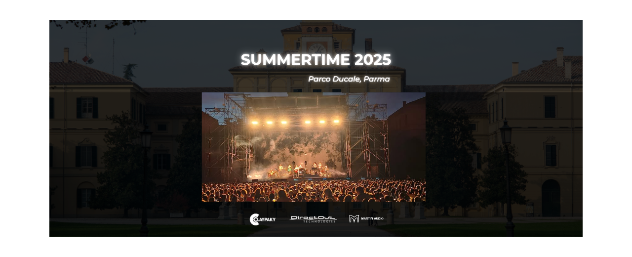 CRIME E MUSICA AL PARCO DUCALE DI PARMA: L'ESTATE 2025 SUONA ANCORA CON LE TECNOLOGIE AUDIOSALES