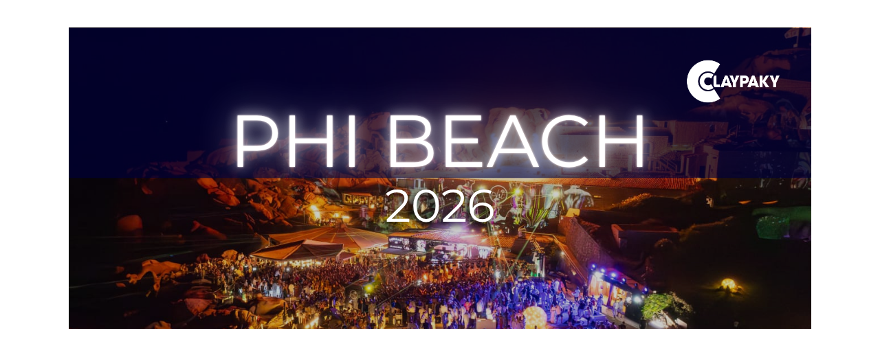 PHI BEACH 2026: IL CLUB ESCLUSIVO DELLA COSTA SMERALDA BRILLA ANCORA UNA VOLTA CON CLAYPAKY